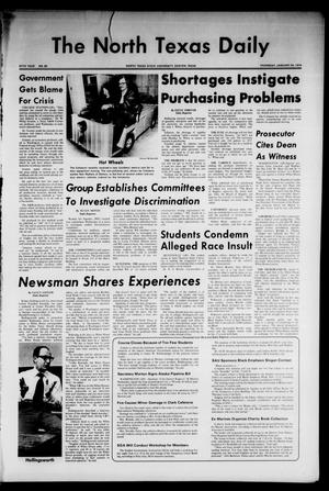 The North Texas Daily (Denton, Tex.), Vol. 57, No. 60, Ed. 1 Thursday, January 24, 1974