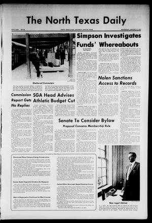 Primary view of object titled 'The North Texas Daily (Denton, Tex.), Vol. 57, No. 55, Ed. 1 Wednesday, January 16, 1974'.