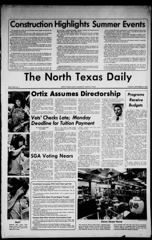 The North Texas Daily (Denton, Tex.), Vol. 58, No. 1, Ed. 1 Tuesday, September 3, 1974