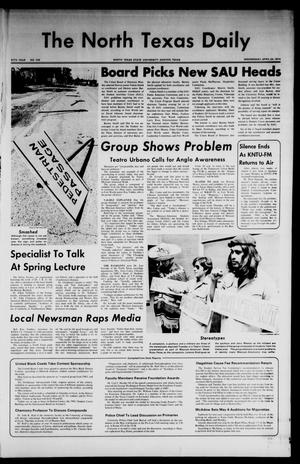 Primary view of object titled 'The North Texas Daily (Denton, Tex.), Vol. 57, No. 106, Ed. 1 Wednesday, April 24, 1974'.