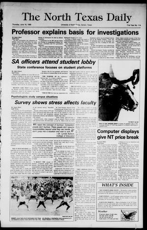 The North Texas Daily (Denton, Tex.), Vol. 71, No. 114, Ed. 1 Thursday, June 16, 1988