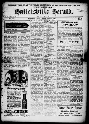Semi-weekly Halletsville Herald. (Hallettsville, Tex.), Vol. 53, No. 7, Ed. 1 Tuesday, June 17, 1924