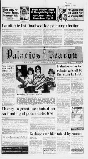 Primary view of object titled 'Palacios Beacon (Palacios, Tex.), Vol. 85, No. 3, Ed. 1 Wednesday, January 15, 1992'.