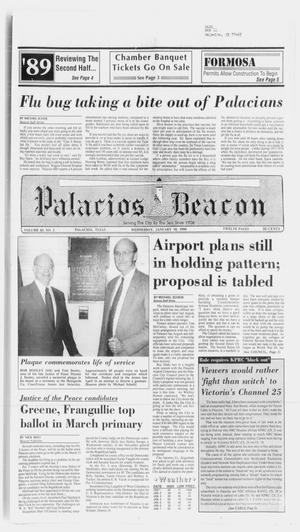 Primary view of object titled 'Palacios Beacon (Palacios, Tex.), Vol. 83, No. 2, Ed. 1 Wednesday, January 10, 1990'.