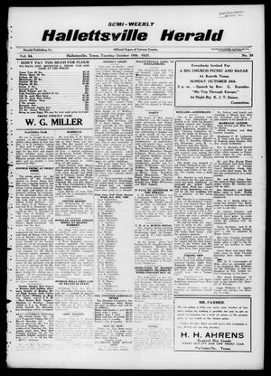 Semi-weekly Hallettsville Herald (Hallettsville, Tex.), Vol. 54, No. 38, Ed. 1 Tuesday, October 19, 1926