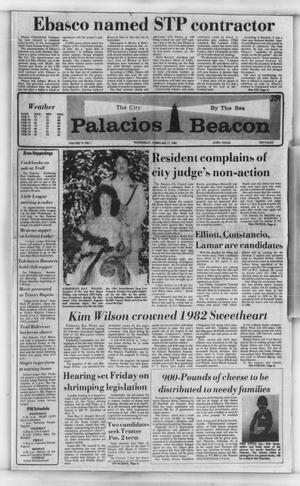 Primary view of object titled 'Palacios Beacon (Palacios, Tex.), Vol. 75, No. 7, Ed. 1 Wednesday, February 17, 1982'.