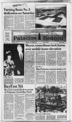 Primary view of object titled 'Palacios Beacon (Palacios, Tex.), Vol. 77, No. 45, Ed. 1 Wednesday, November 7, 1984'.