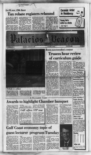 Primary view of object titled 'Palacios Beacon (Palacios, Tex.), Vol. 80, No. 3, Ed. 1 Thursday, January 15, 1987'.