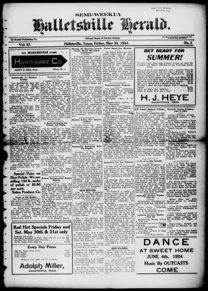 Semi-weekly Halletsville Herald. (Hallettsville, Tex.), Vol. 53, No. 2, Ed. 1 Friday, May 30, 1924