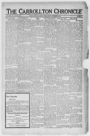 Primary view of object titled 'The Carrollton Chronicle (Carrollton, Tex.), Vol. 29, No. 44, Ed. 1 Friday, September 15, 1933'.