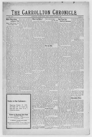 Primary view of object titled 'The Carrollton Chronicle (Carrollton, Tex.), Vol. 26, No. 49, Ed. 1 Friday, October 24, 1930'.
