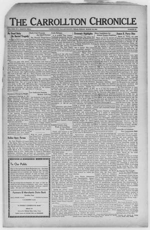 Primary view of object titled 'The Carrollton Chronicle (Carrollton, Tex.), Vol. 30, No. 19, Ed. 1 Friday, March 23, 1934'.