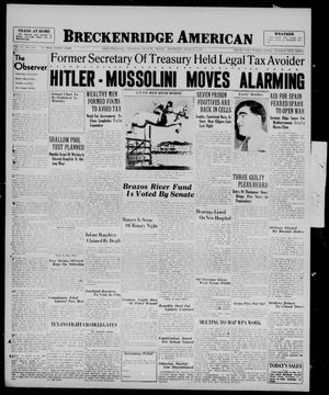 Breckenridge American (Breckenridge, Tex.), Vol. 17, No. 149, Ed. 1, Thursday, June 24, 1937