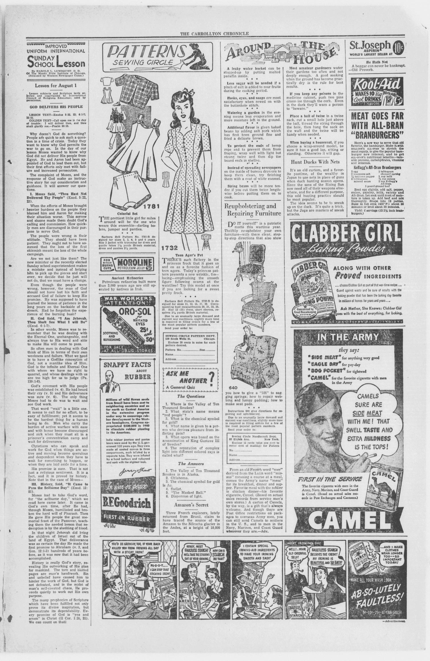 The Carrollton Chronicle (Carrollton, Tex.), Vol. 39, No. 39, Ed. 1 Friday, July 30, 1943
                                                
                                                    [Sequence #]: 3 of 4
                                                