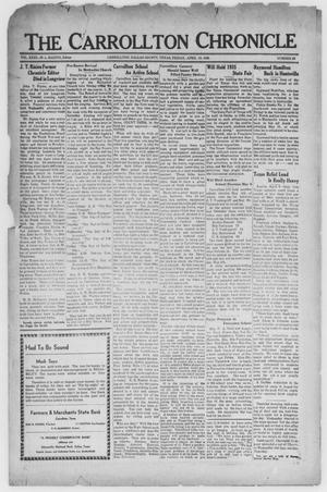 Primary view of object titled 'The Carrollton Chronicle (Carrollton, Tex.), Vol. 31, No. 22, Ed. 1 Friday, April 12, 1935'.
