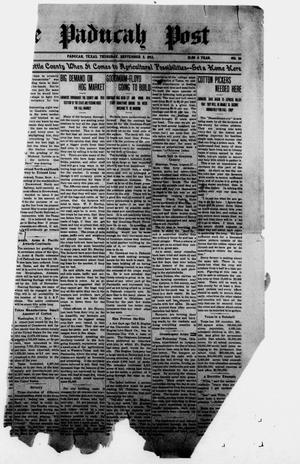 The Paducah Post (Paducah, Tex.), Vol. 7, No. 16, Ed. 1 Thursday, September 5, 1912