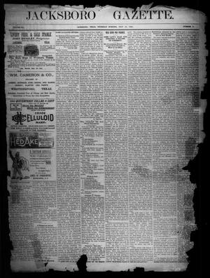 Jacksboro Gazette. (Jacksboro, Tex.), Vol. 12, No. 3, Ed. 1 Thursday, July 16, 1891