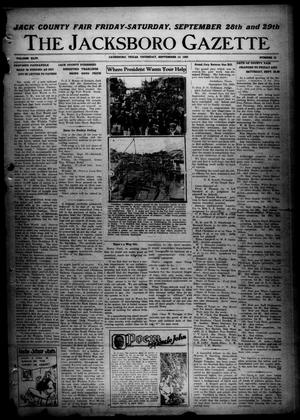 Primary view of object titled 'The Jacksboro Gazette (Jacksboro, Tex.), Vol. 44, No. 15, Ed. 1 Thursday, September 13, 1923'.