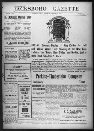 Jacksboro Gazette (Jacksboro, Tex.), Vol. 32, No. 23, Ed. 1 Thursday, November 2, 1911