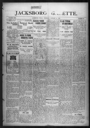 Jacksboro Gazette. (Jacksboro, Tex.), Vol. 29, No. 33, Ed. 1 Thursday, January 14, 1909