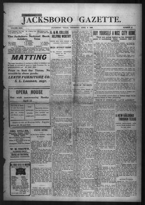 Jacksboro Gazette. (Jacksboro, Tex.), Vol. 29, No. 45, Ed. 1 Thursday, April 8, 1909