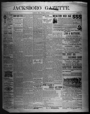 Jacksboro Gazette. (Jacksboro, Tex.), Vol. 21, No. 15, Ed. 1 Thursday, September 13, 1900