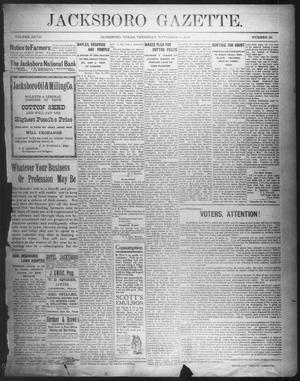 Jacksboro Gazette. (Jacksboro, Tex.), Vol. 27, No. 22, Ed. 1 Thursday, November 1, 1906