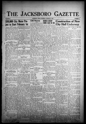 The Jacksboro Gazette (Jacksboro, Tex.), Vol. 59, No. 32, Ed. 1 Thursday, January 12, 1939