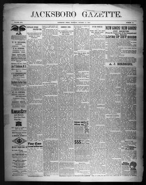 Jacksboro Gazette. (Jacksboro, Tex.), Vol. 22, No. 19, Ed. 1 Thursday, October 10, 1901