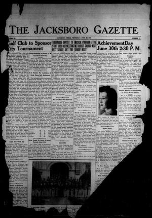 The Jacksboro Gazette (Jacksboro, Tex.), Vol. 60, No. 5, Ed. 1 Thursday, June 29, 1939