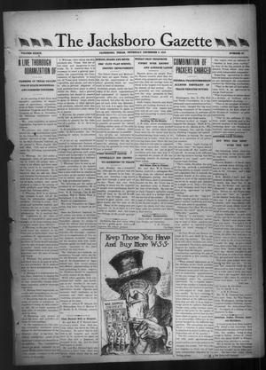 Primary view of object titled 'The Jacksboro Gazette (Jacksboro, Tex.), Vol. 39, No. 27, Ed. 1 Thursday, December 5, 1918'.
