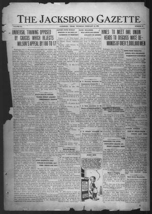 The Jacksboro Gazette (Jacksboro, Tex.), Vol. 40, No. 37, Ed. 1 Thursday, February 12, 1920