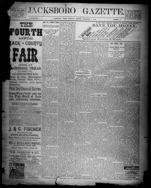 Jacksboro Gazette. (Jacksboro, Tex.), Vol. 13, No. 11, Ed. 1 Thursday, September 8, 1892