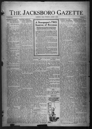 The Jacksboro Gazette (Jacksboro, Tex.), Vol. 43, No. 11, Ed. 1 Thursday, August 10, 1922