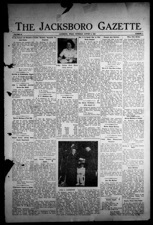 The Jacksboro Gazette (Jacksboro, Tex.), Vol. 66, No. 9, Ed. 1 Thursday, August 2, 1945