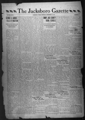 The Jacksboro Gazette (Jacksboro, Tex.), Vol. 39, No. 15, Ed. 1 Thursday, September 12, 1918