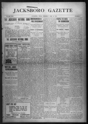 Jacksboro Gazette (Jacksboro, Tex.), Vol. 31, No. 3, Ed. 1 Thursday, June 16, 1910