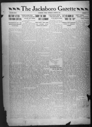 The Jacksboro Gazette (Jacksboro, Tex.), Vol. 39, No. 13, Ed. 1 Thursday, August 29, 1918