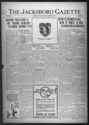 The Jacksboro Gazette (Jacksboro, Tex.), Vol. 41, No. 24, Ed. 1 Thursday, November 18, 1920