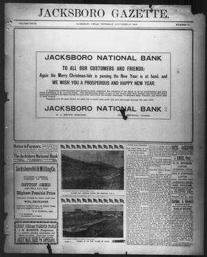 Primary view of object titled 'Jacksboro Gazette. (Jacksboro, Tex.), Vol. 27, No. 30, Ed. 1 Thursday, December 27, 1906'.