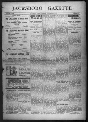 Jacksboro Gazette (Jacksboro, Tex.), Vol. 33, No. 26, Ed. 1 Thursday, November 28, 1912