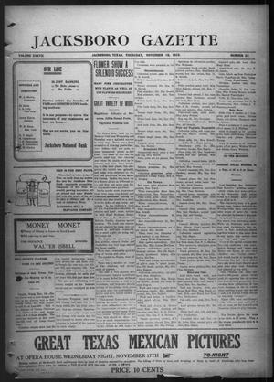Jacksboro Gazette (Jacksboro, Tex.), Vol. 37, No. 25, Ed. 1 Thursday, November 18, 1915