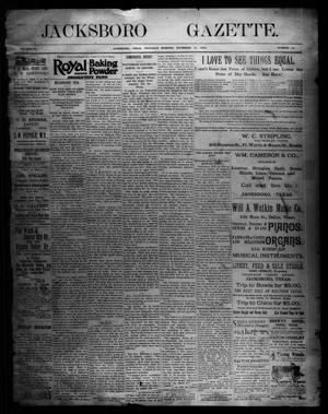 Jacksboro Gazette. (Jacksboro, Tex.), Vol. 15, No. 24, Ed. 1 Thursday, November 15, 1894