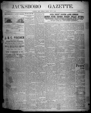 Jacksboro Gazette. (Jacksboro, Tex.), Vol. 12, No. 51, Ed. 1 Thursday, June 16, 1892