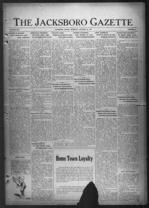 The Jacksboro Gazette (Jacksboro, Tex.), Vol. 42, No. 21, Ed. 1 Thursday, October 20, 1921