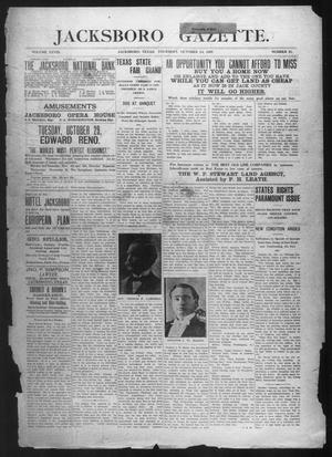 Jacksboro Gazette. (Jacksboro, Tex.), Vol. 28, No. 21, Ed. 1 Thursday, October 24, 1907