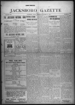 Jacksboro Gazette (Jacksboro, Tex.), Vol. 31, No. 21, Ed. 1 Thursday, October 20, 1910