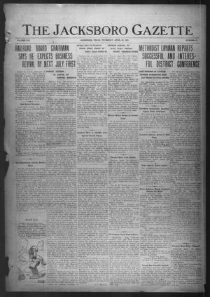 The Jacksboro Gazette (Jacksboro, Tex.), Vol. 41, No. 47, Ed. 1 Thursday, April 28, 1921