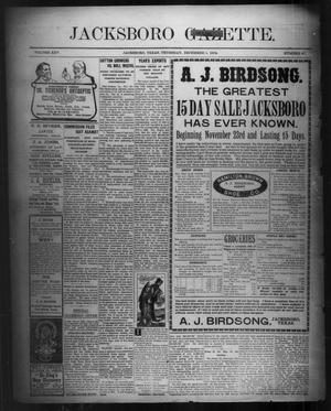 Jacksboro Gazette. (Jacksboro, Tex.), Vol. 25, No. 27, Ed. 1 Thursday, December 1, 1904