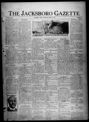 Primary view of object titled 'The Jacksboro Gazette (Jacksboro, Tex.), Vol. 44, No. 45, Ed. 1 Thursday, April 10, 1924'.